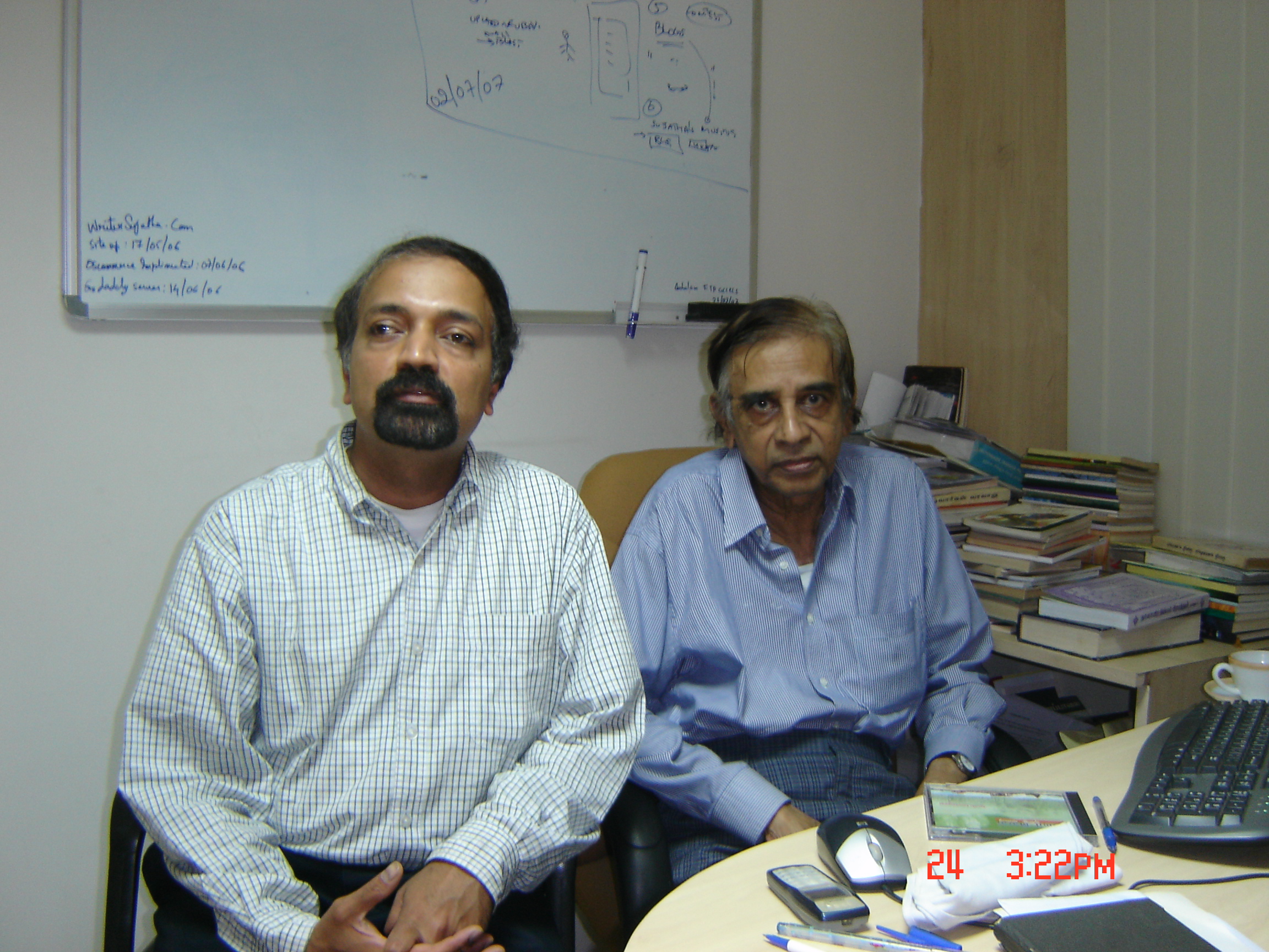 With Writer Sujatha in December 2007